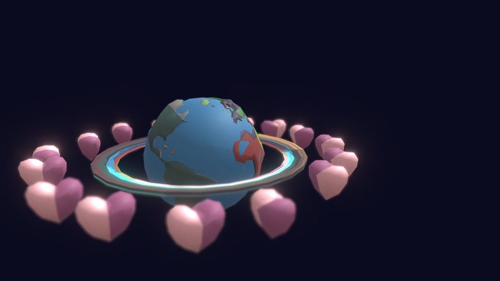 heart globe 3D Model