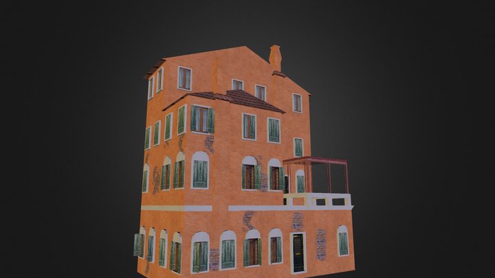 City Scene Venice House 4 3D Model