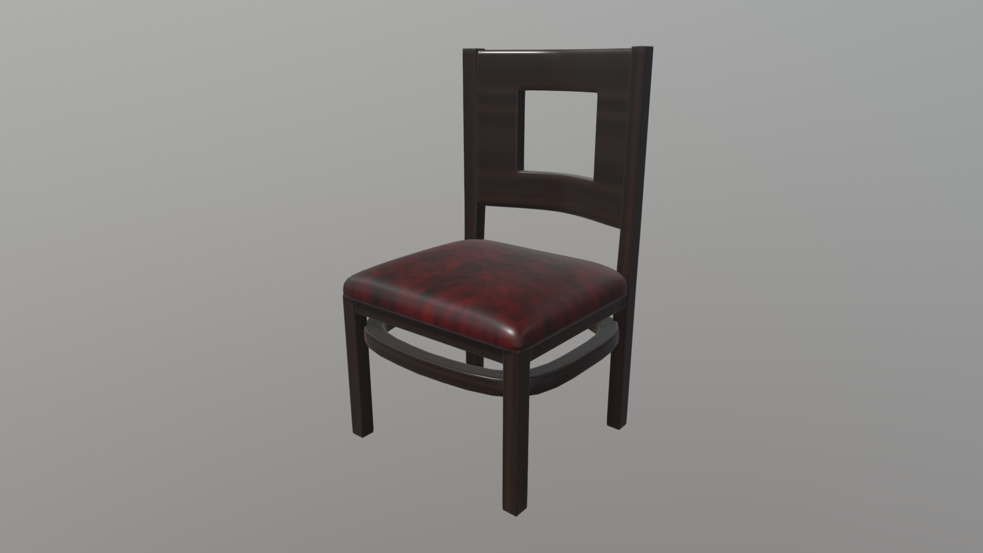 3D model Restaurant Dining Chair #2 - This is a 3D model of the Restaurant Dining Chair #2. The 3D model is about a chair with a cushion.