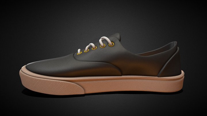 Shoe Vans Black 3D Model