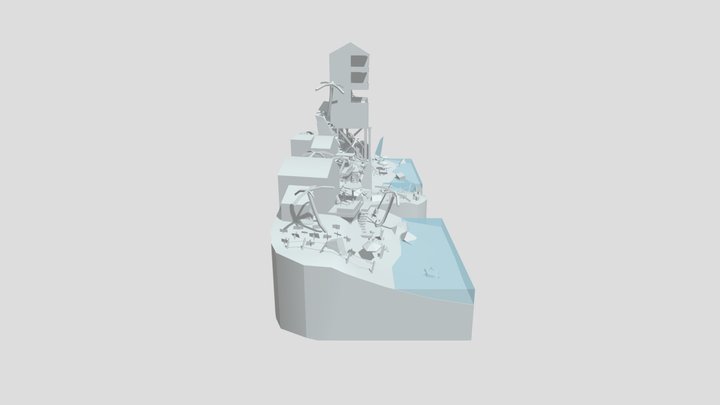 Diorama scene blockouts 3D Model