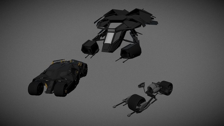 The Dark Knight Trilogy Vehicles 3D Model