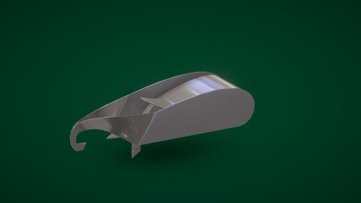 Elephant bottle opener with cap storage 3D Model