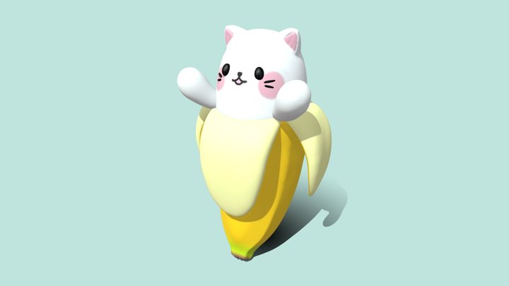 Q version cute cartoon banana man 3D model 3D Model