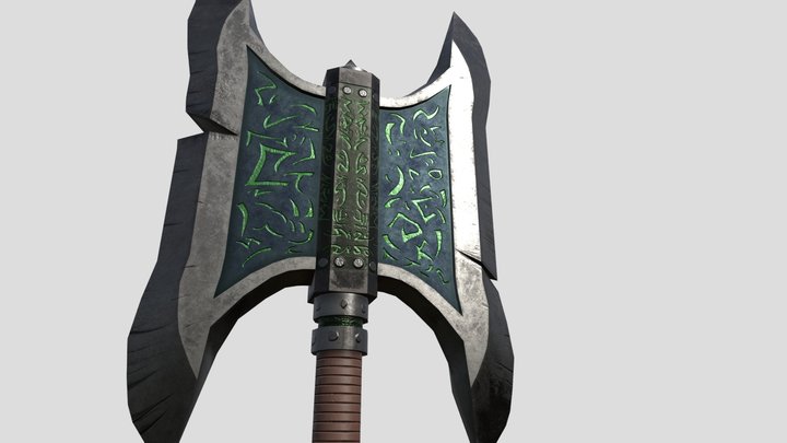 Runic Axe 3D Model