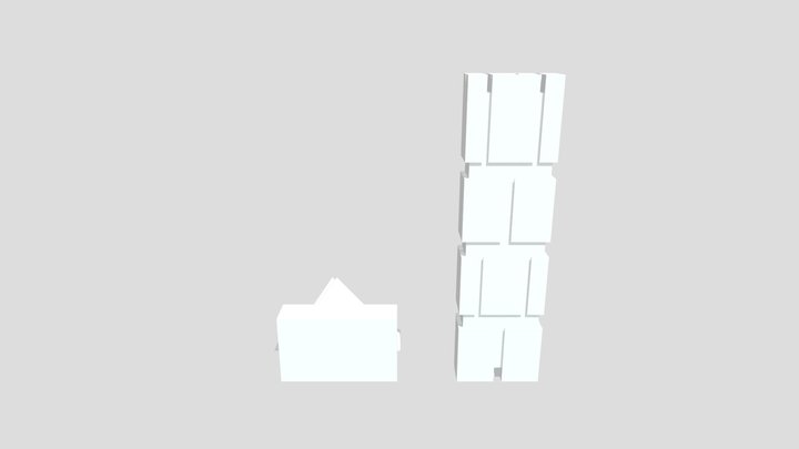 Casa e torre (1) 3D Model