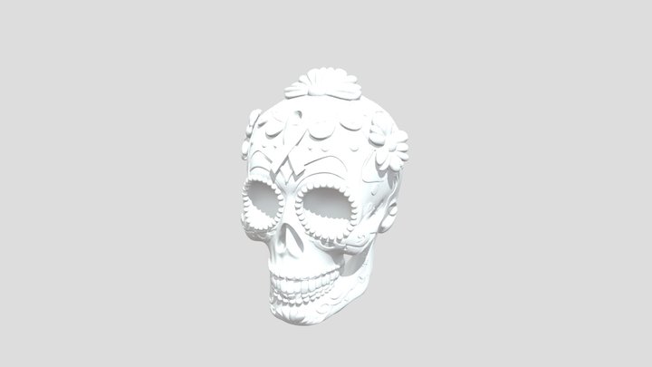 Breast Cancer Awareness Calavera 3D Model