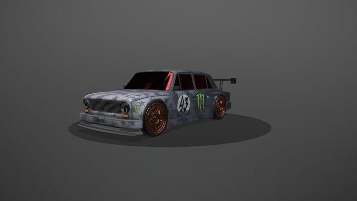 VAZ 2101 in Hoonigan style 3D Model