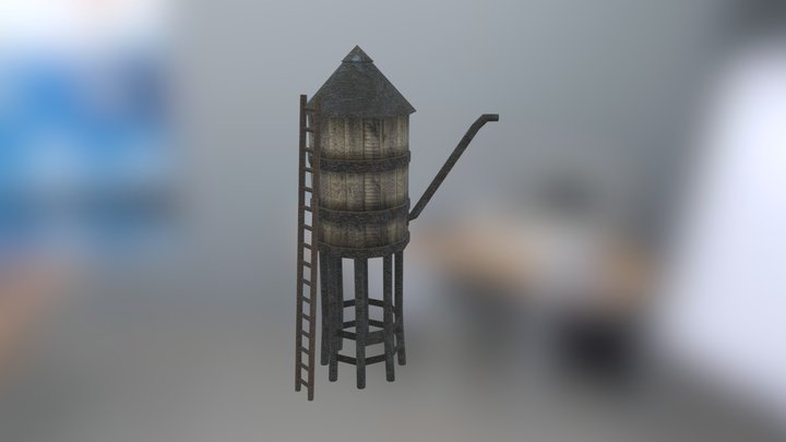 Wooden Water Tower – Free 3D Model STL
