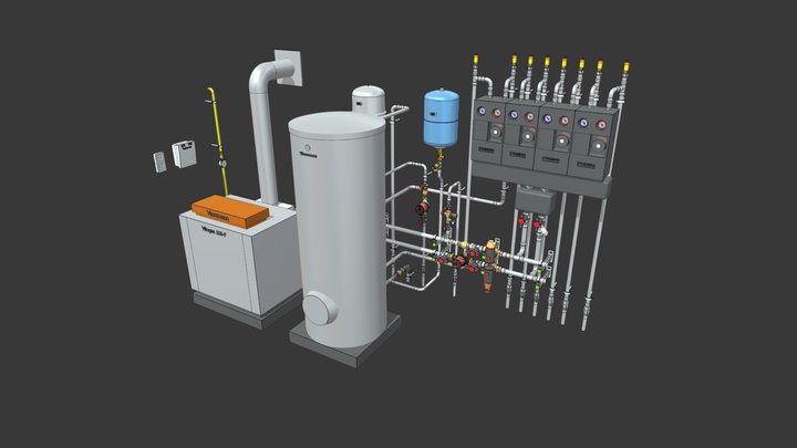 Котельная Viessmann (boiler room) 3D Model