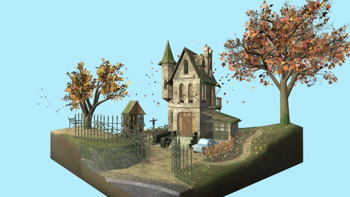 DAE Diorama - Grandma's House 3D Model