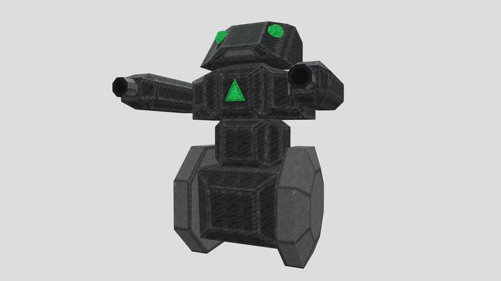 lil robot with guns 3D Model