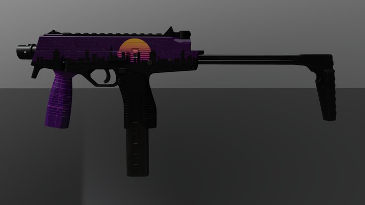 MP9 | Retrowave 3D Model