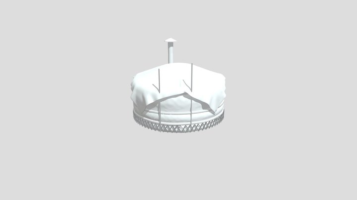 Mongolian tent/yurt. Modeled in Blender 3D Model