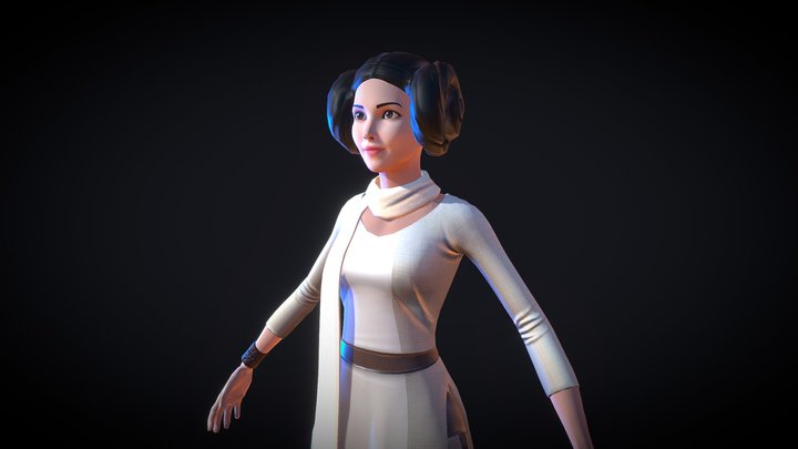 Female Star Wars - themed avatar 3D Model