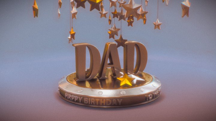 Happy Birthday Dad – Modello 3D gratuito STL