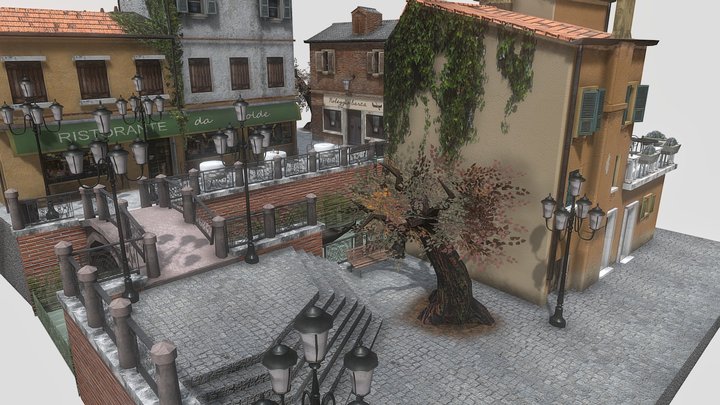 Cityscene Venice 3D Model