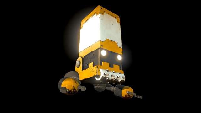 High Poly Tall Head Bot 3D Model