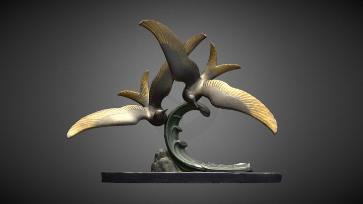 Seagulls sculpture 3D Model