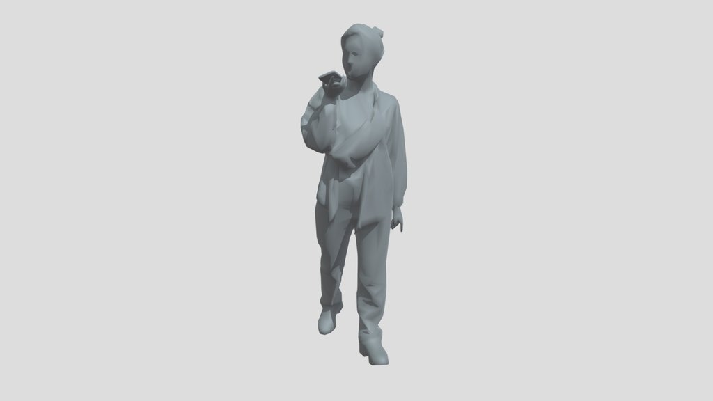 Lowpoly Female Walking