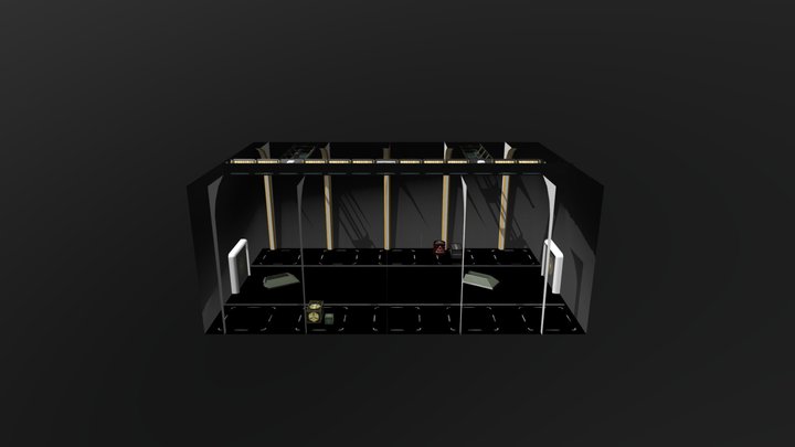 Sci-Fi Hallway Scene 3D Model