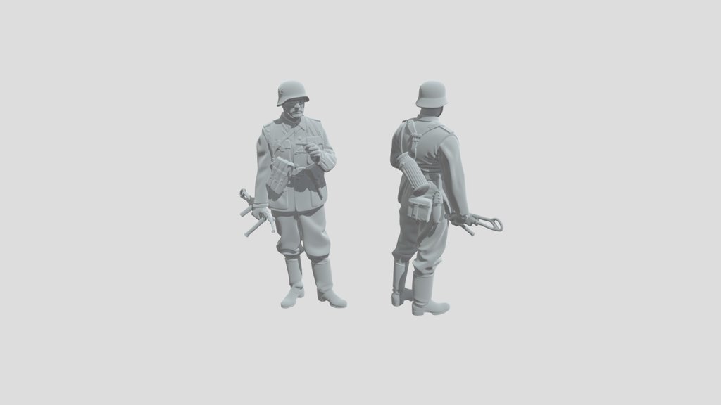 Two World War II German Soldier Action Figures