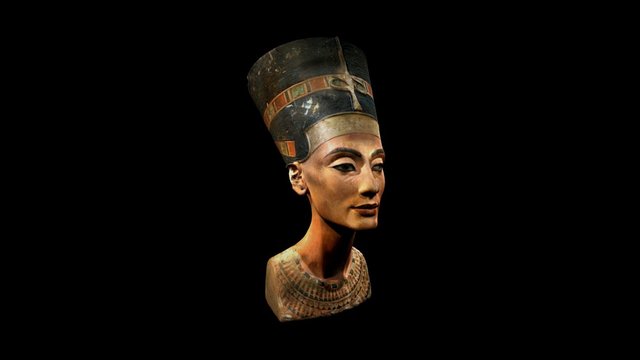 Nefertiti's bust (like in the museum) 3D Model