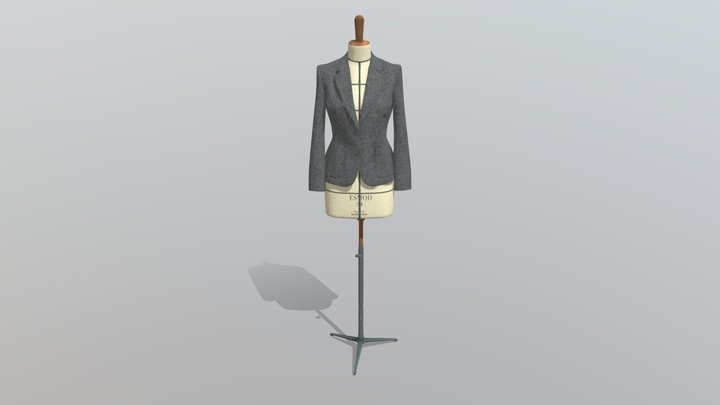 4面体パネルラインジャケット　Tetrahedral panel line jacket 3D Model
