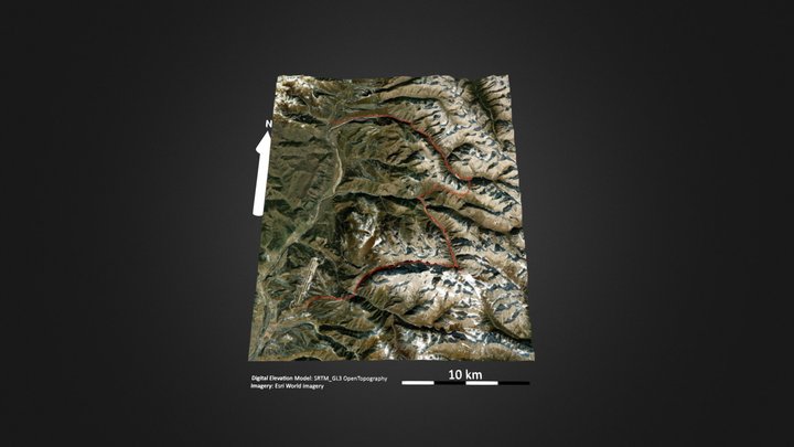 七藏沟 – Kostenloses 3D-Modell STL