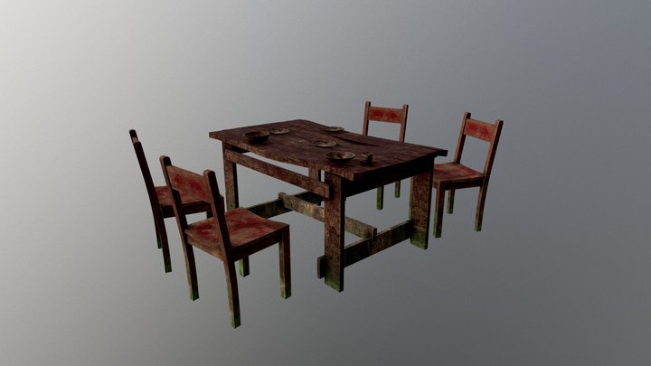 Table Scene 3D Model
