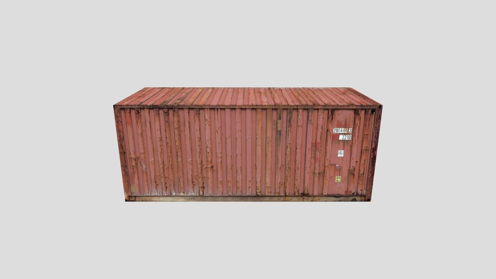 low_poly_cargo_container