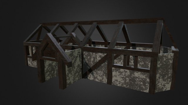 Burnt Roman Farmhouse (WebGL Asset) 3D Model