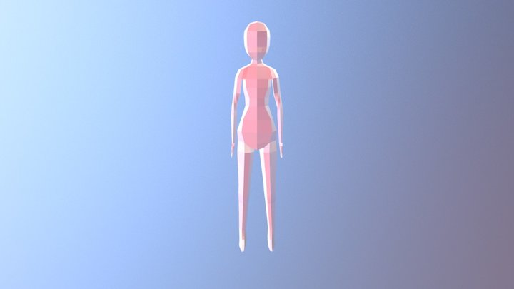 Low Poly Female (Blender) 3D Model