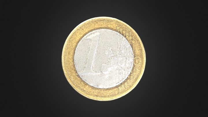 1 Euro (Dutch) 3D Model
