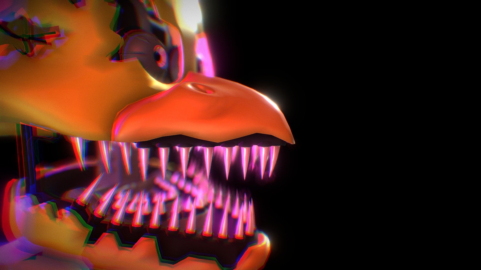 Nightmare Chica W/O Cupcake, Blender Model