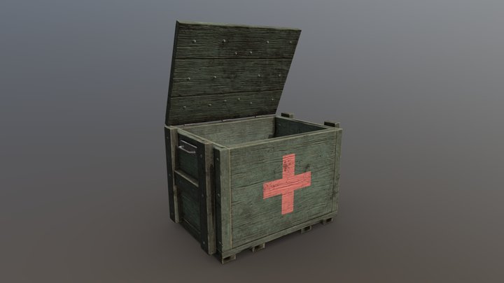 Wood Crate 3D Model