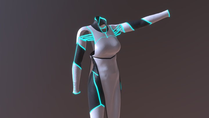 Neon Witch 3D Model