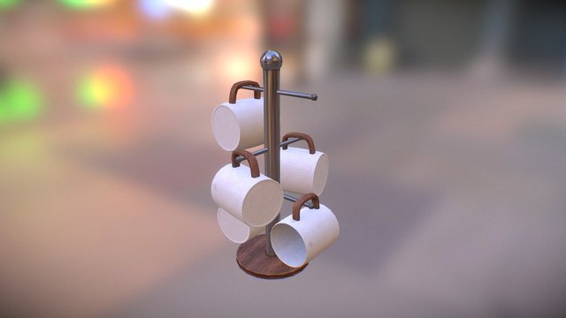 Mugs & Stand 3D Model