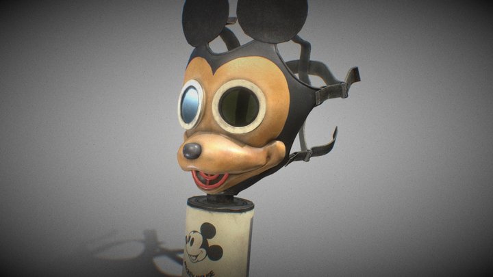 "MICKEY MOUSE" GAS MASK FOR CHILDREN WWⅡ 3D Model