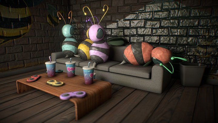 K22 - Secret Space - Employee Break Room 3D Model