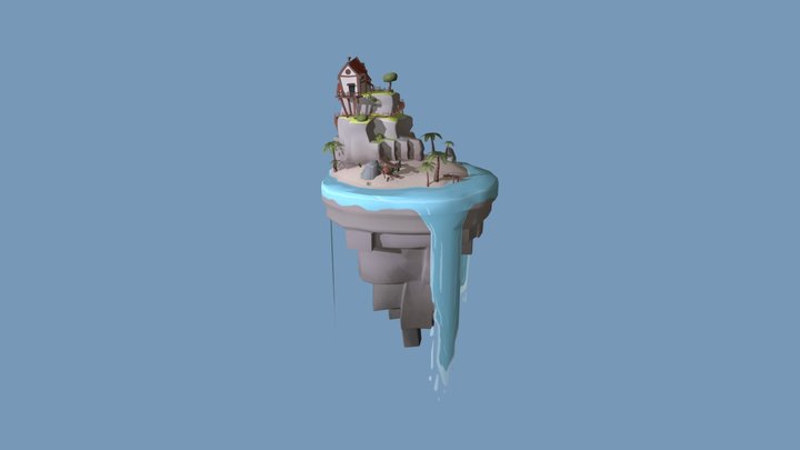 Floating Island 3D Model
