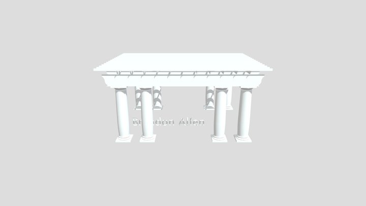 Columned Pergola 3D Model
