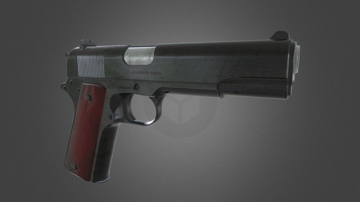 Handgun Colt 1911 3D Model