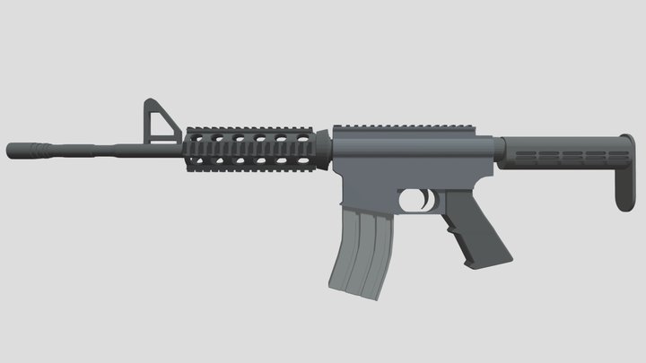M4A1 (not fully detailed) 3D Model