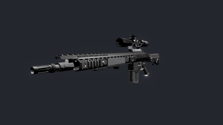 MK-12 Sniper 3D Model