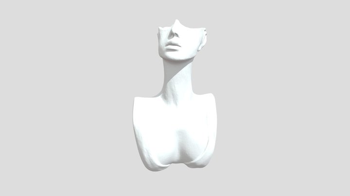 Vivid Muse – Abstract Female Bust Vase 3D Model