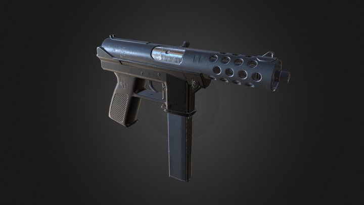 Tec-9 Textured 3D Model