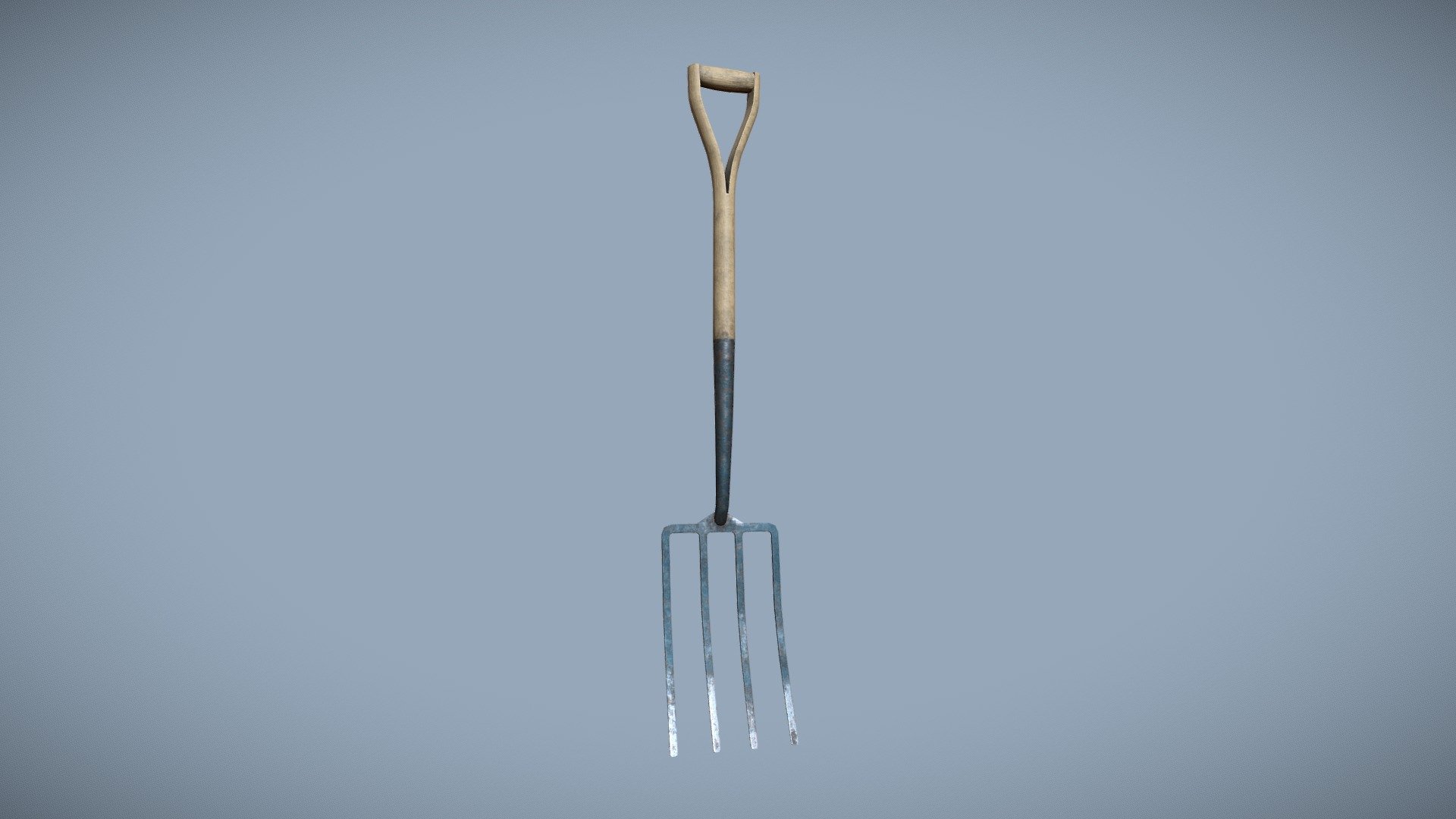 Low poly garden fork