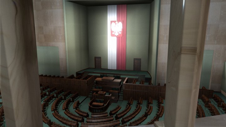 Poland Warsaw: Sejm 3D Model
