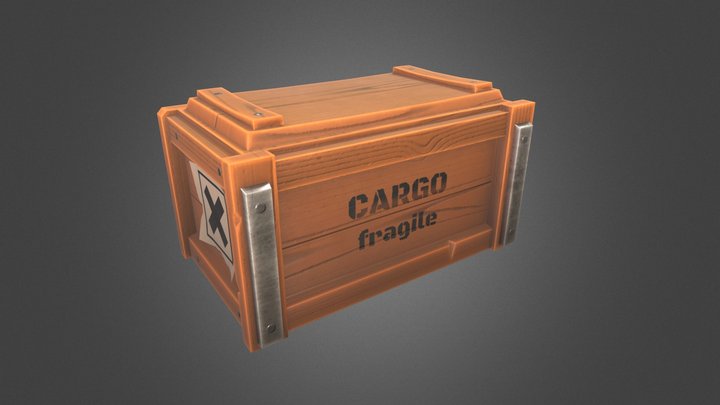 Cargo Box Stylized 3D Model